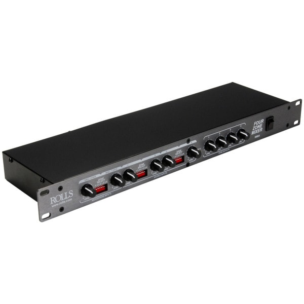 Main product image for Rolls RM64 Rack Mount 4 Zone Line Mixer w/Paging 1U 245-1152